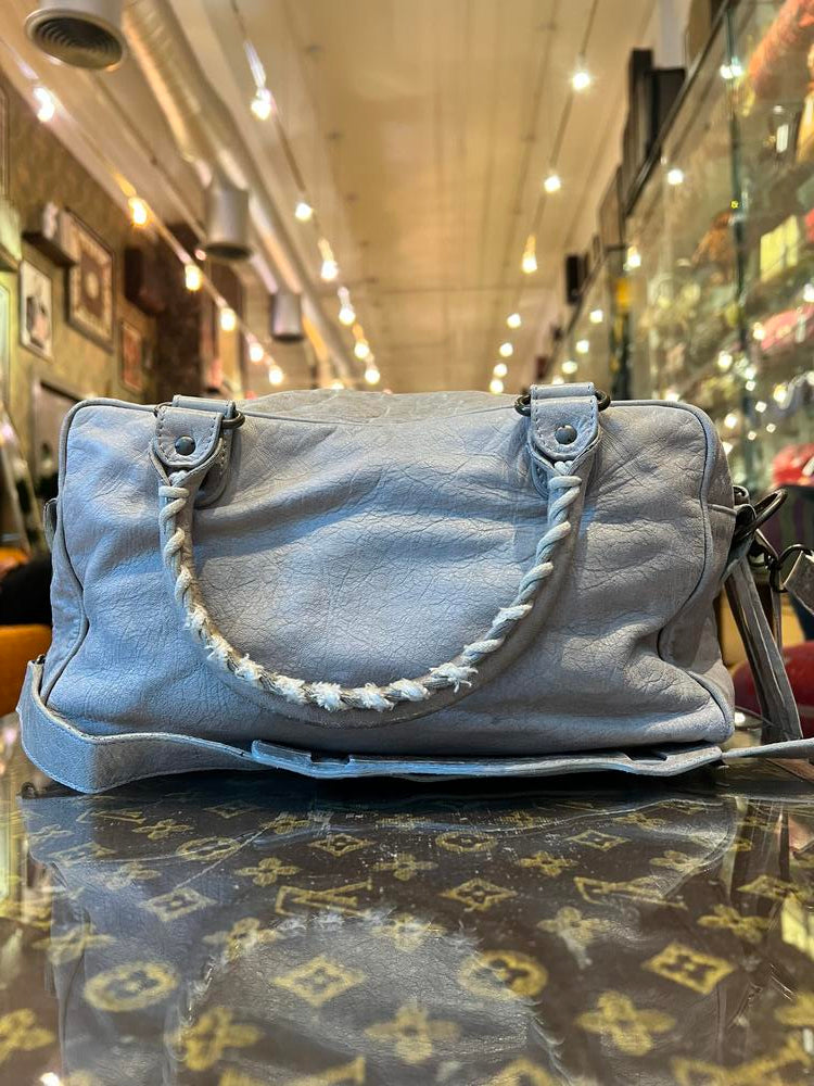 Balenciaga Light Grey Leather Neo City Bag