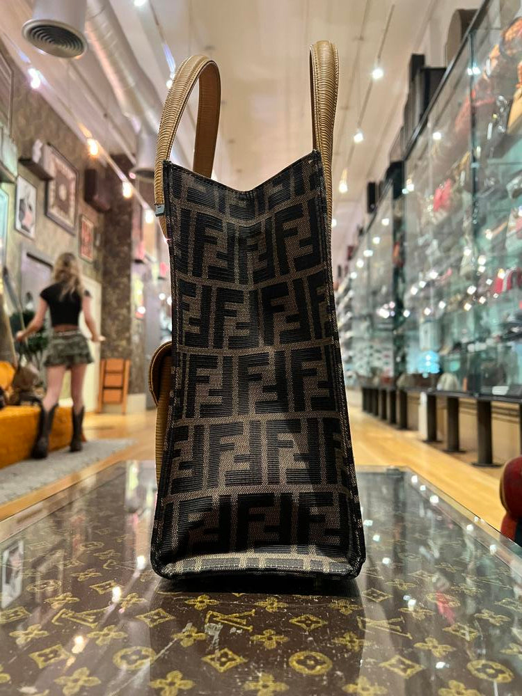 Fendi Zucca Front Pocket Tote Bag