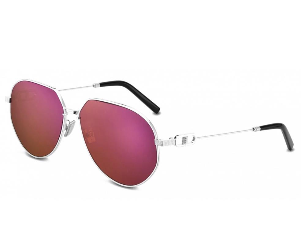 Dior CD Link A1U Sunglasses Silver/Burgundy