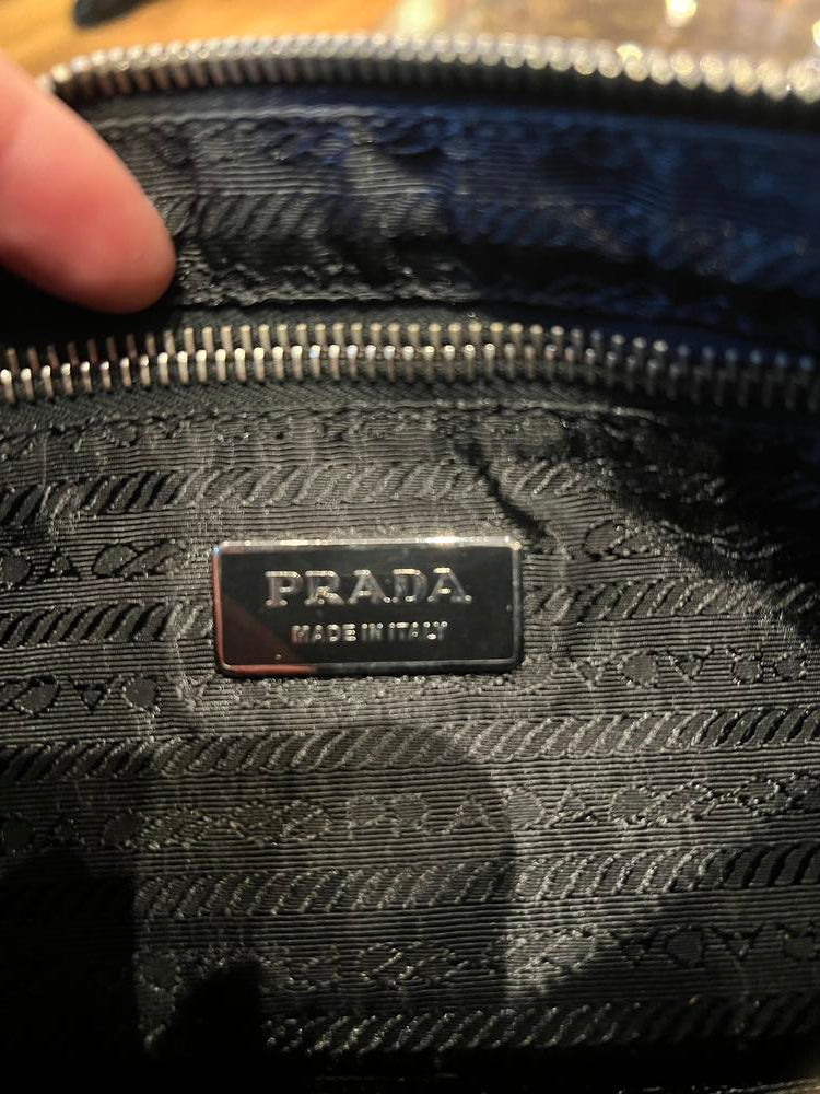 Prada Black Nylon/Leather Pochette