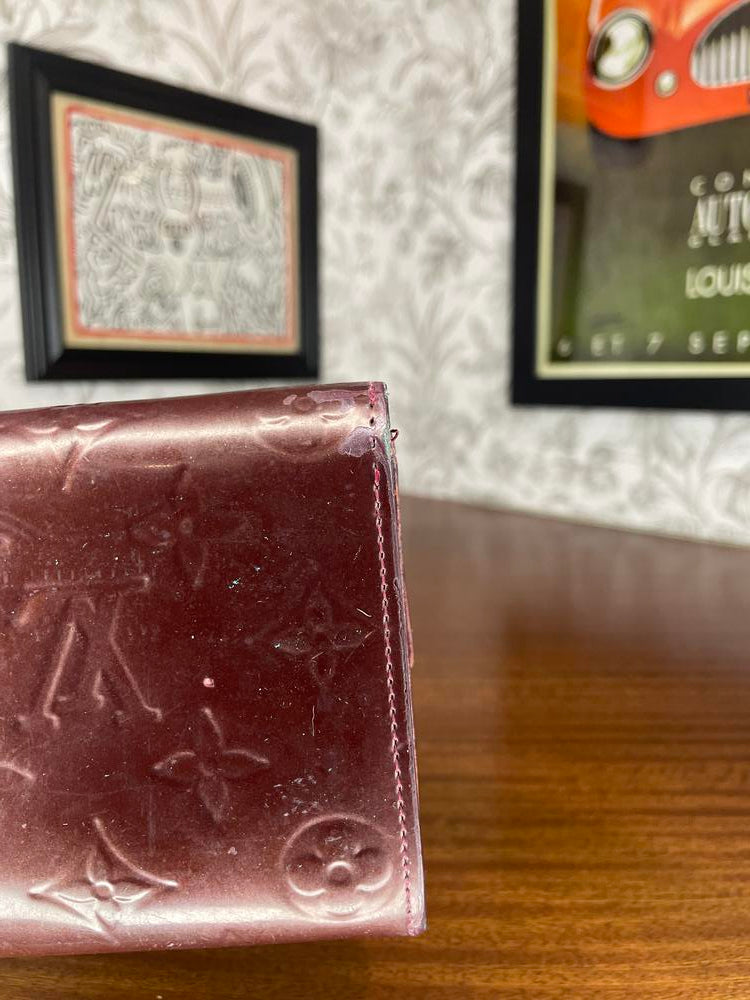 Louis Vuitton Maroon Vernis Long Wallet