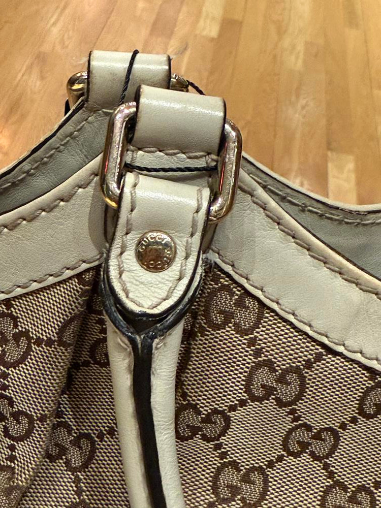 Gucci GG Canvas/Leather Medium Sukey Hobo Bag