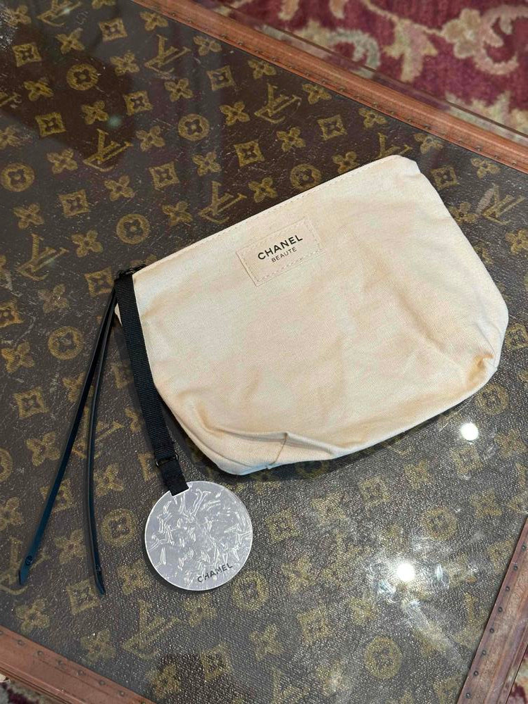 Chanel Beauty Canvas Zip Pouch