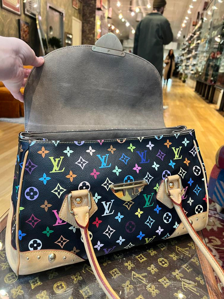 Louis Vuitton Black Multi Murakami Beverly GM