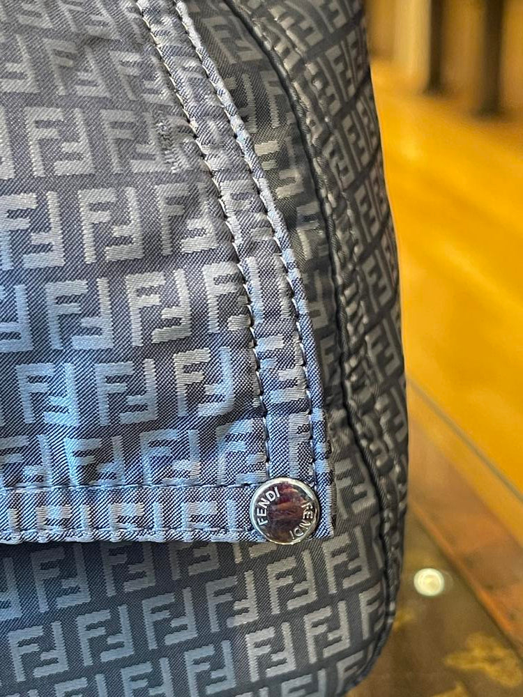 Fendi FF Grey Zip Mamma Baguette