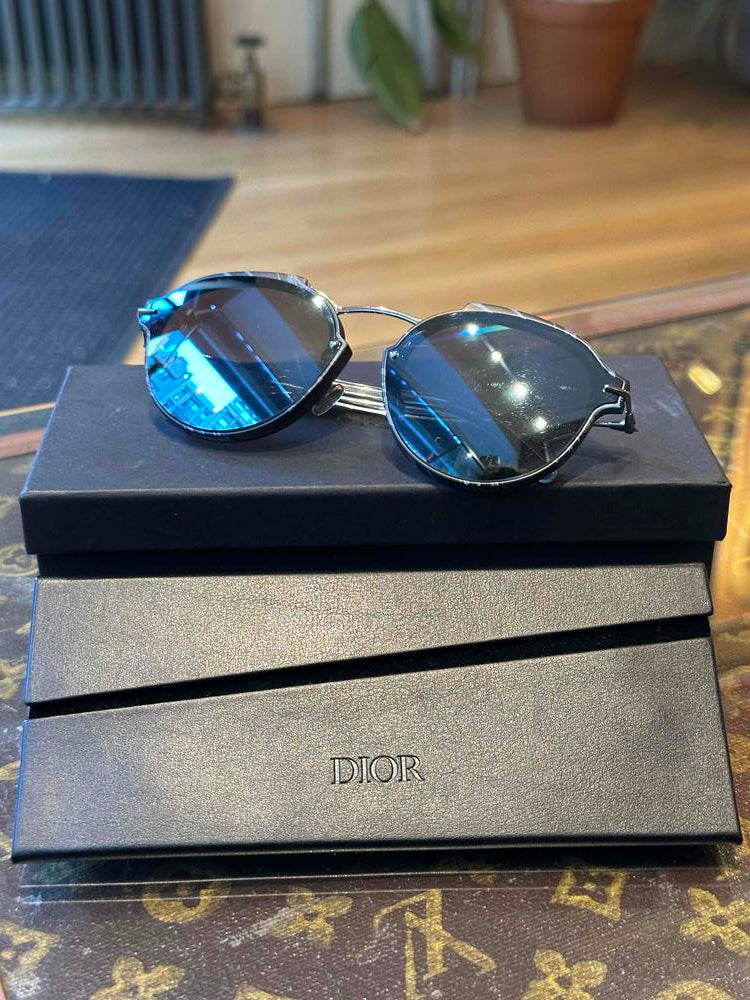 Christian Dior Eclat Blue Mirror Frame Sunglasses