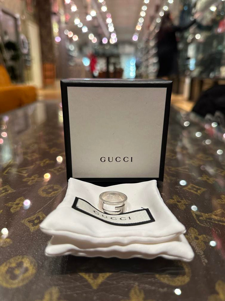 Gucci Sterling Silver G Ring Silver