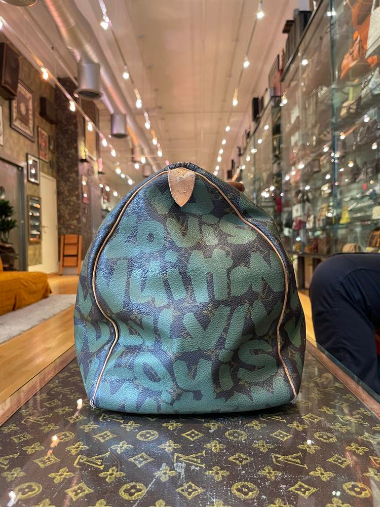 Louis Vuitton x Stephen Sprouse Monogram Graffiti Keepall 50 Green