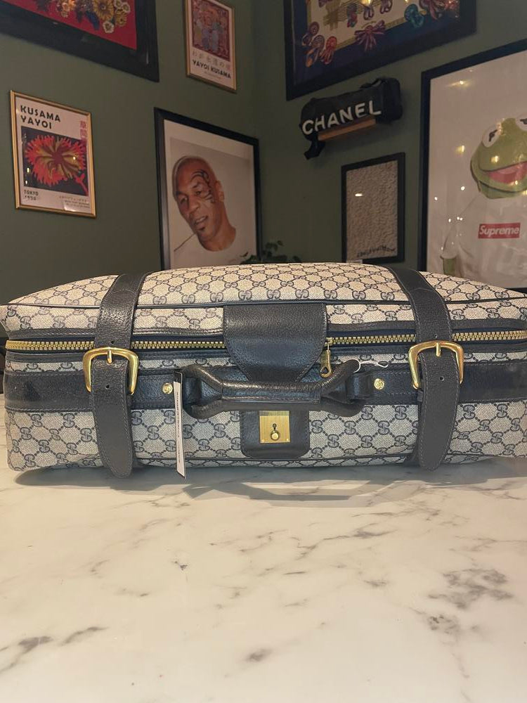 Gucci Monogram Navy Suitcase