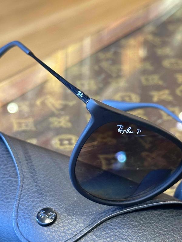 Ray Ban Erika Sunglasses Rubber Black/Grey