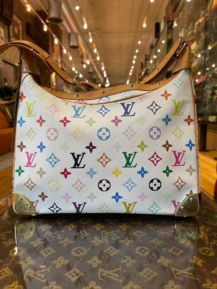 Louis Vuitton Multi Murakami Boulogne Shoulder Bag White