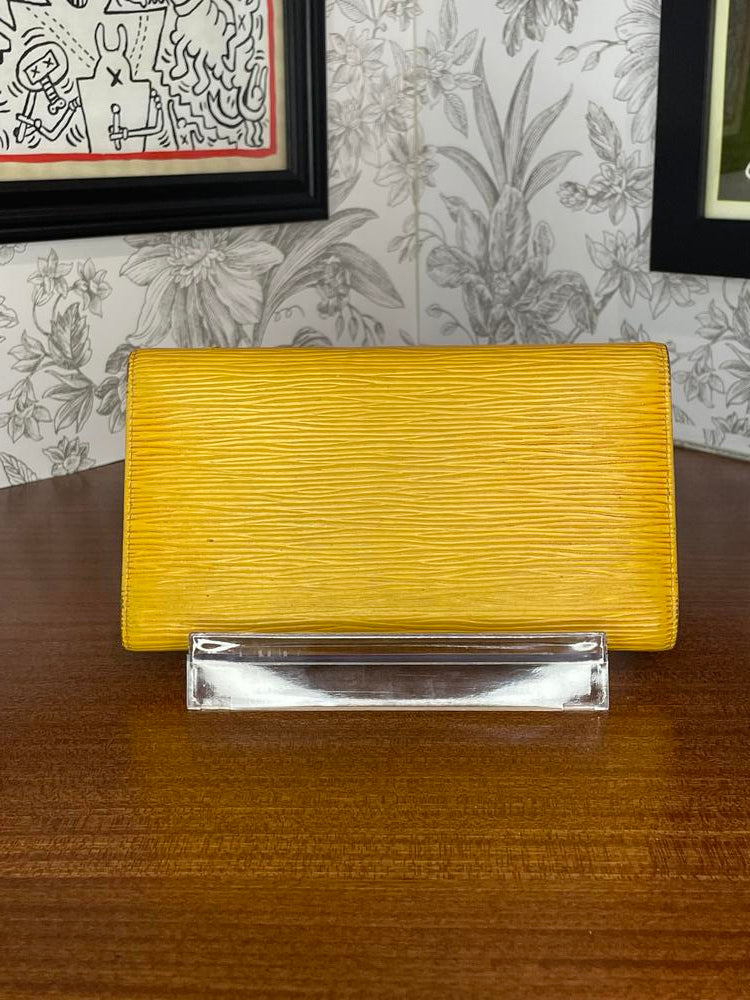 Louis Vuitton Yellow Epi Long Wallet