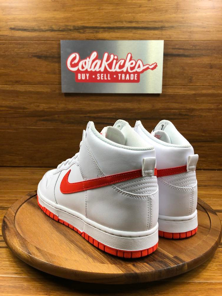 Nike Dunk High White Picante Red