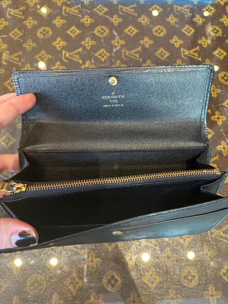 Louis Vuitton Epi Black Long Wallet