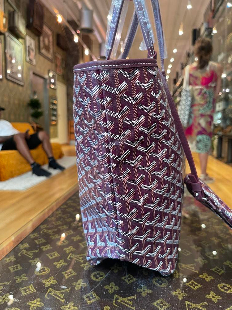 Goyard St. Louis PM Tote Maroon w/ Pouch/Dust Bag