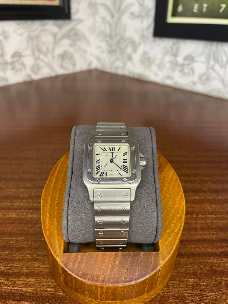 Cartier Santos 29mm Dumont Silver Roman Dial 4213