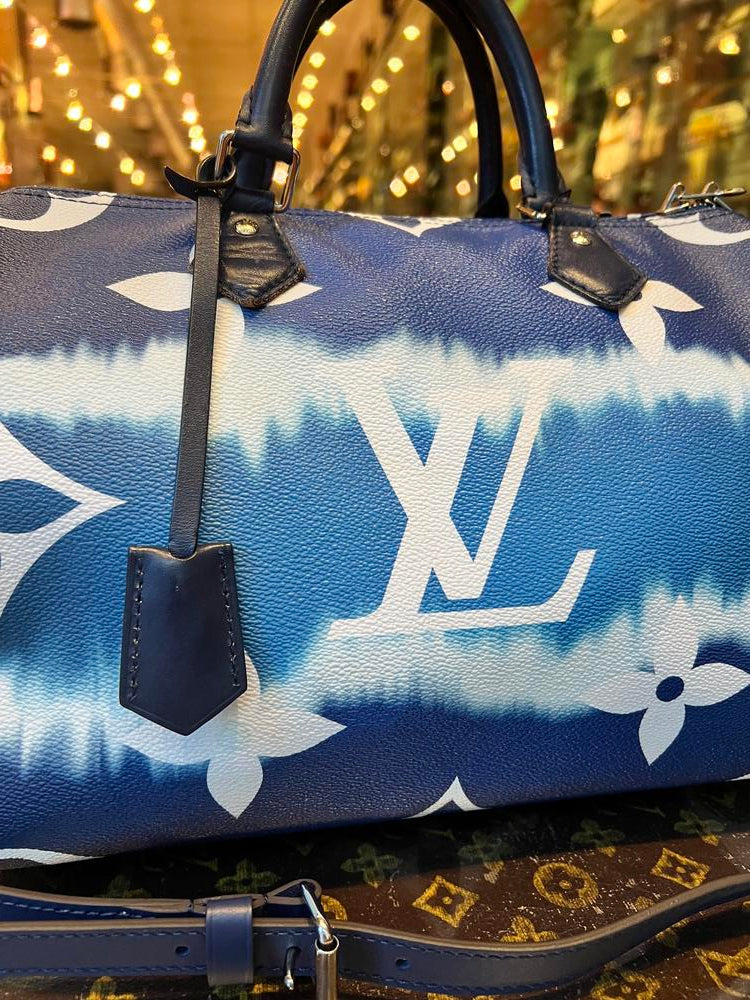 Louis Vuitton Speedy Bandouliere 30 Limited Edition Blue Escale