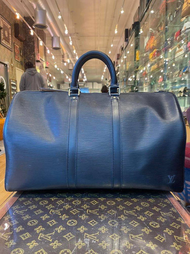 Louis Vuitton Black Epi Keepall 45