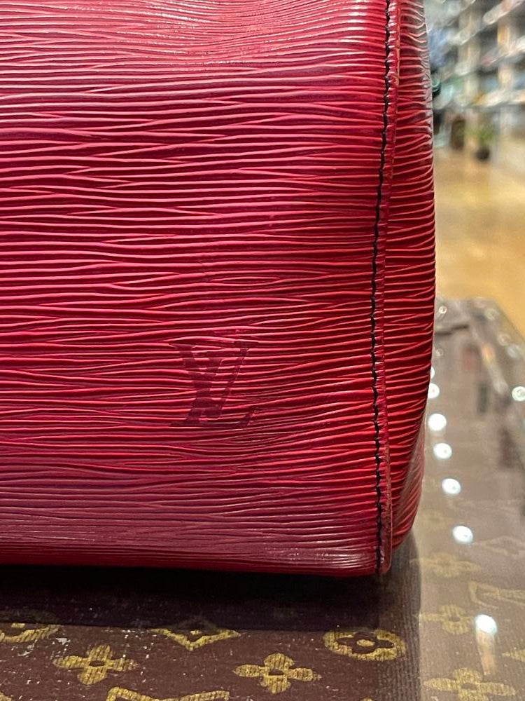 Louis Vuitton Red Epi Speedy 25