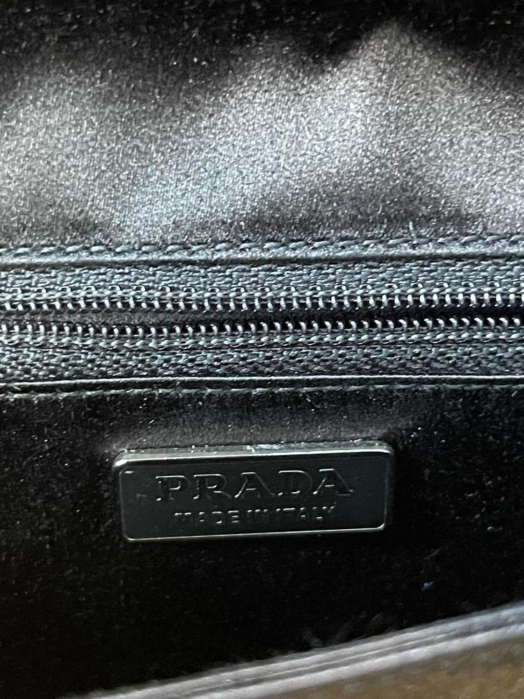 Prada Black Satin Mini Shoulder Bag