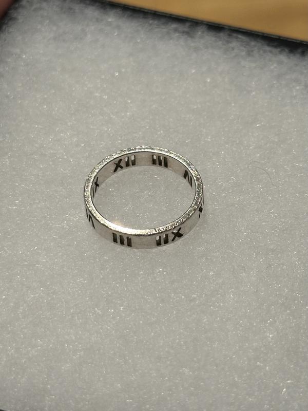 Tiffany & Co. Roman Numerals Ring Silver