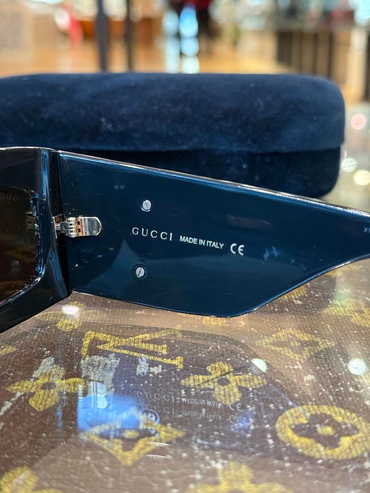 Gucci Matelasse Shiny Black Quilt Sunglasses GG0811S