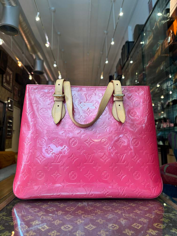 Louis Vuitton Brentwood Vernis Tote Pink