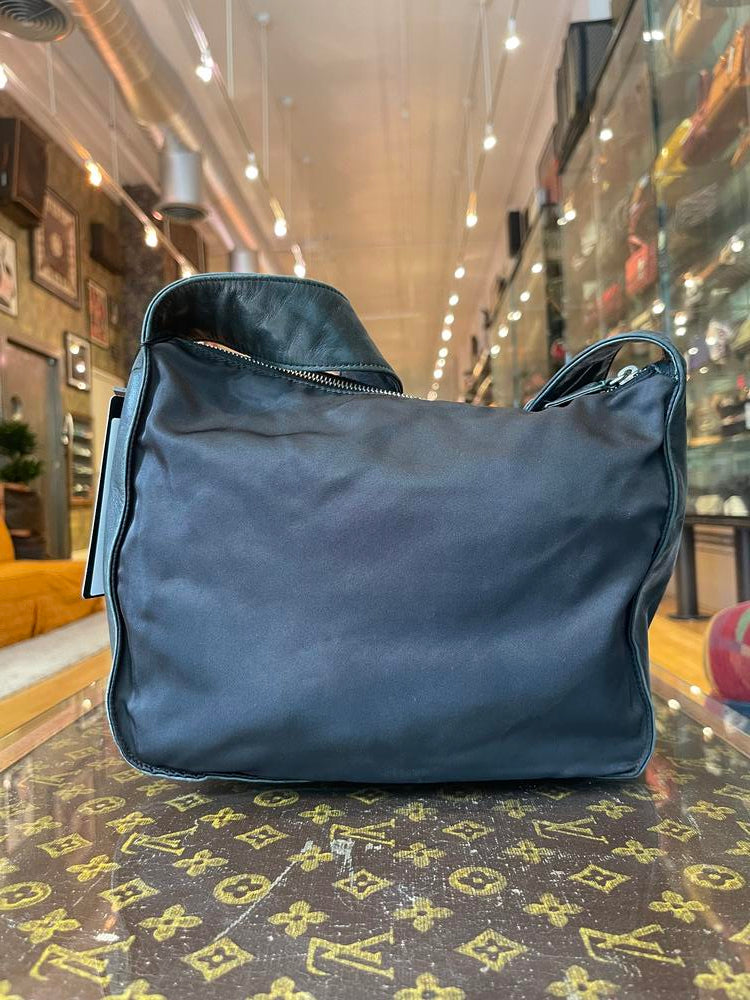 Prada Black Nylon/Leather Shoulder Bag