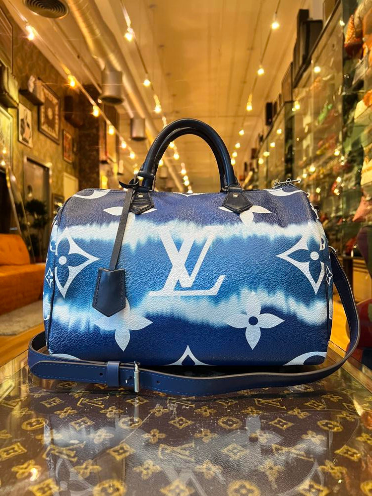 Louis Vuitton Speedy Bandouliere 30 Limited Edition Blue Escale