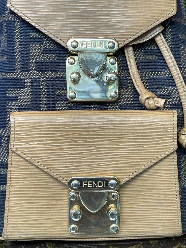 Fendi Canvas/Leather Monogram Handbag/Backpack