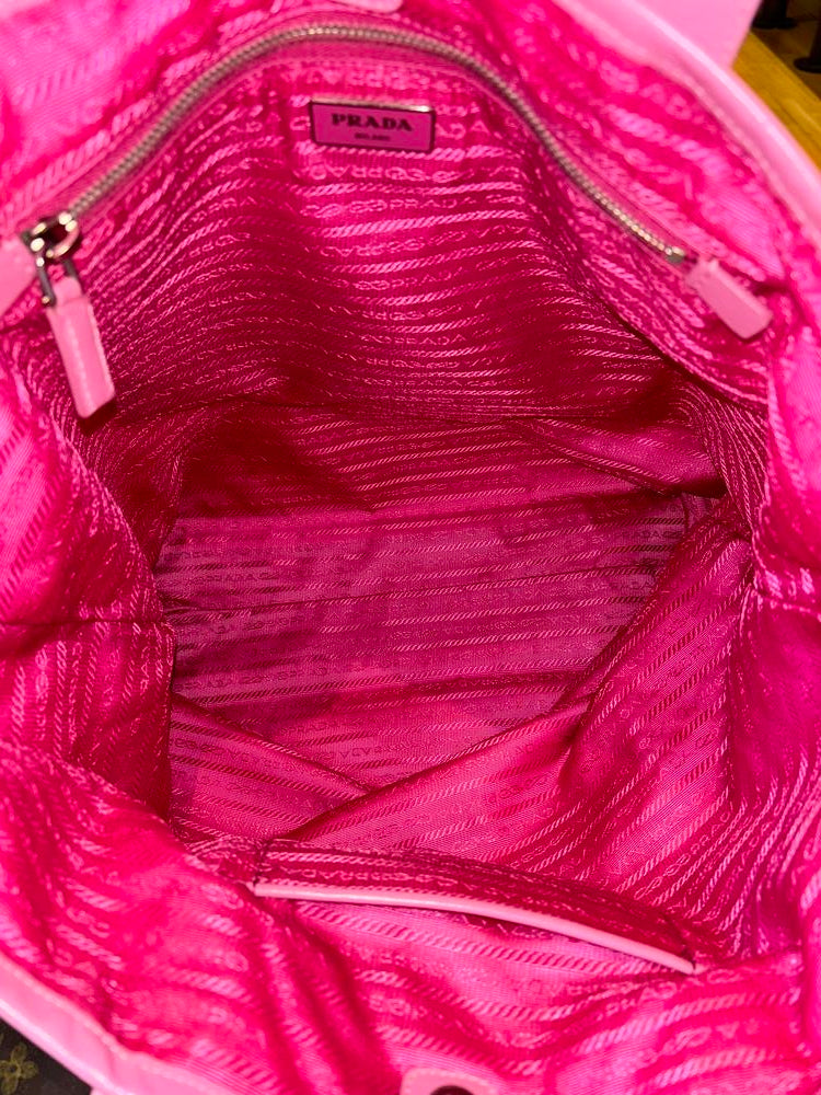 Prada Large Nylon Tote Pink