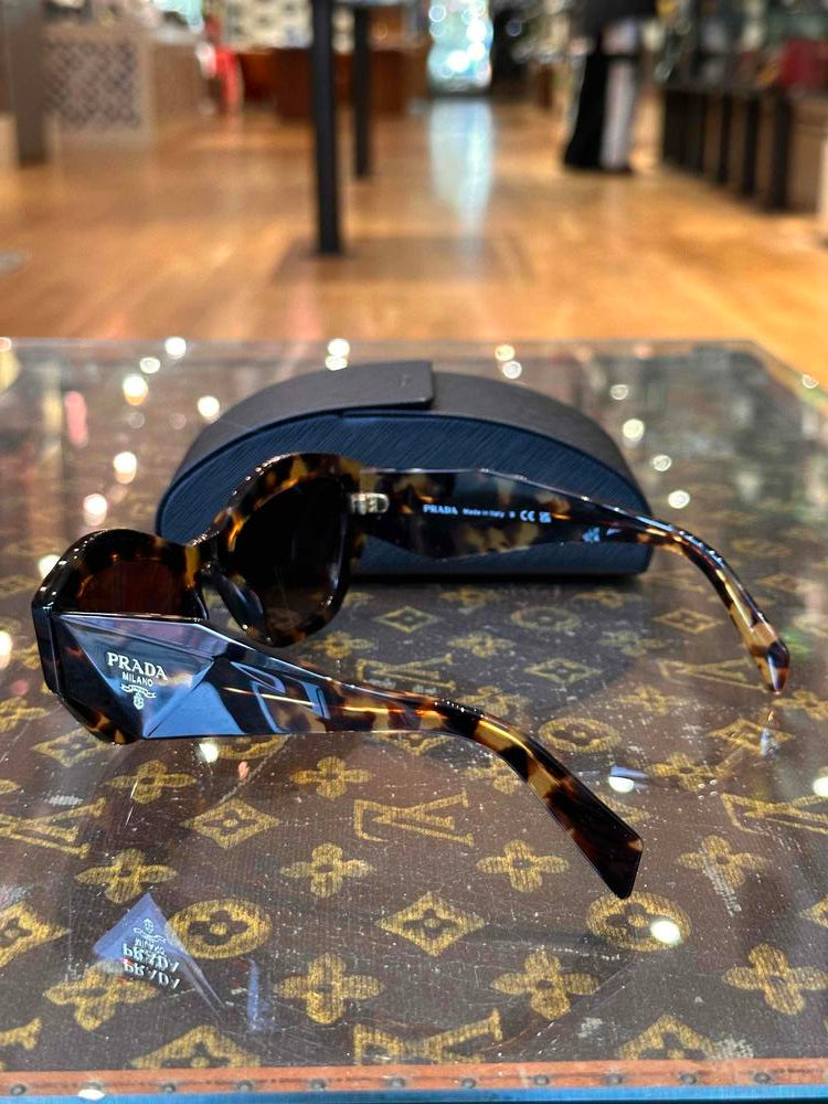 Prada Tortoiseshell Logo Cat-Eye Sunglasses