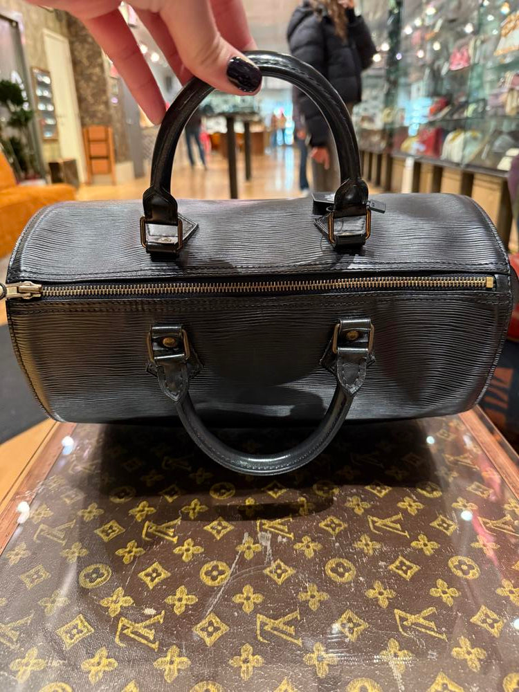 Louis Vuitton Black Epi Speedy 30