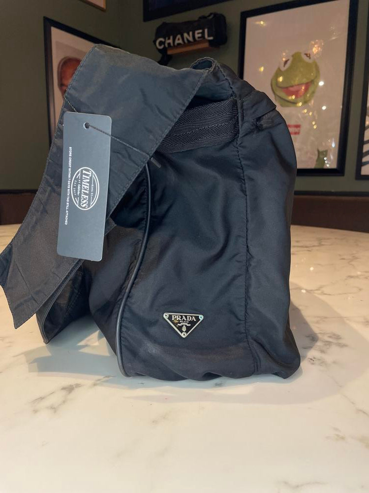 Prada Black Messenger Bag W/ Velcro Strap