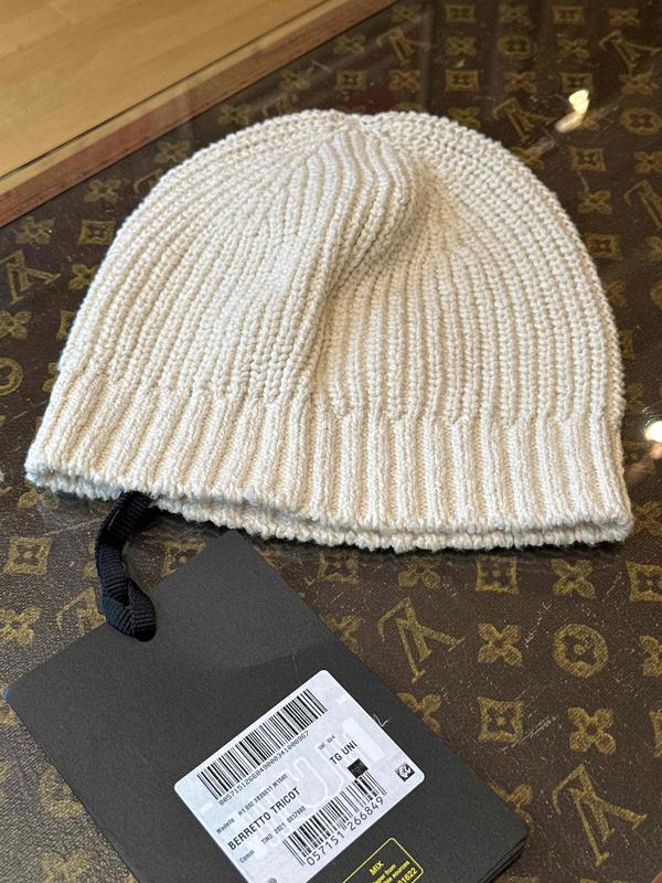 Moncler Berretto Tricot Knitted Beanie Off White