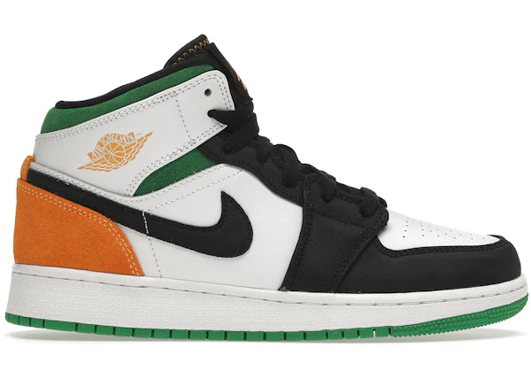 Jordan 1 Mid SE White Laser Orange Lucky Green (GS)