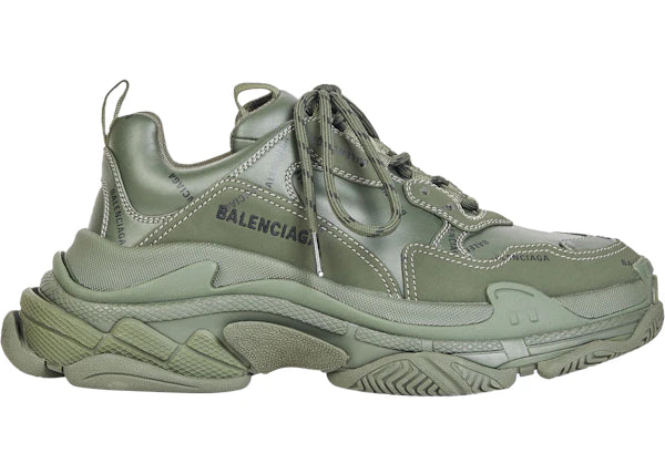 Balenciaga All Over Logo Triple S Green Black (US 9)