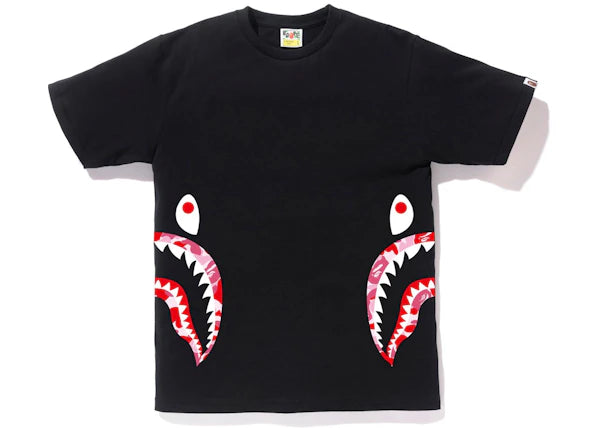 BAPE ABC Side Shark Tee Black/Pink