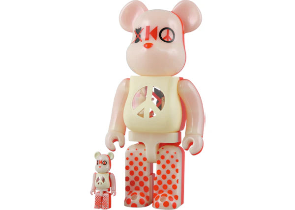 Bearbrick Kinetics (Glow In The Dark) 100% & 400% Set Pink