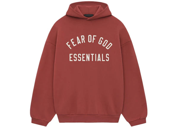 Fear of God Essentials Fleece Hoodie Crimson