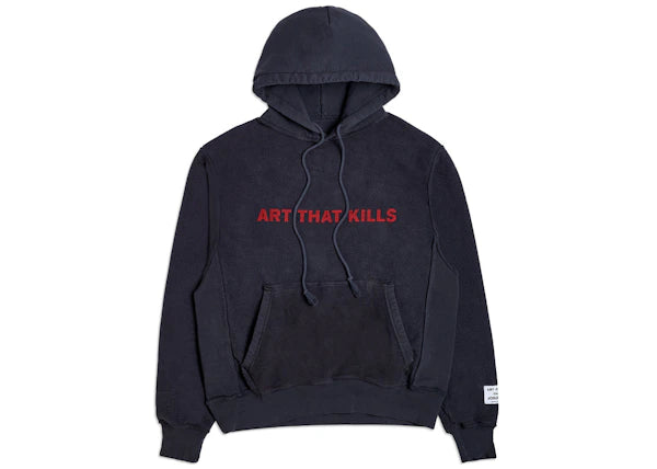 Gallery Dept. Art That Kills ATK Reversible Logo Hoodie Black