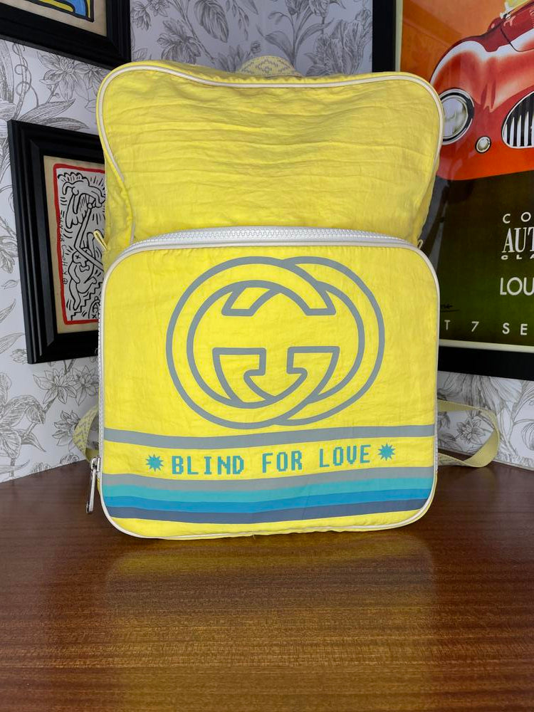 Gucci Blind For Love Yellow Backpack