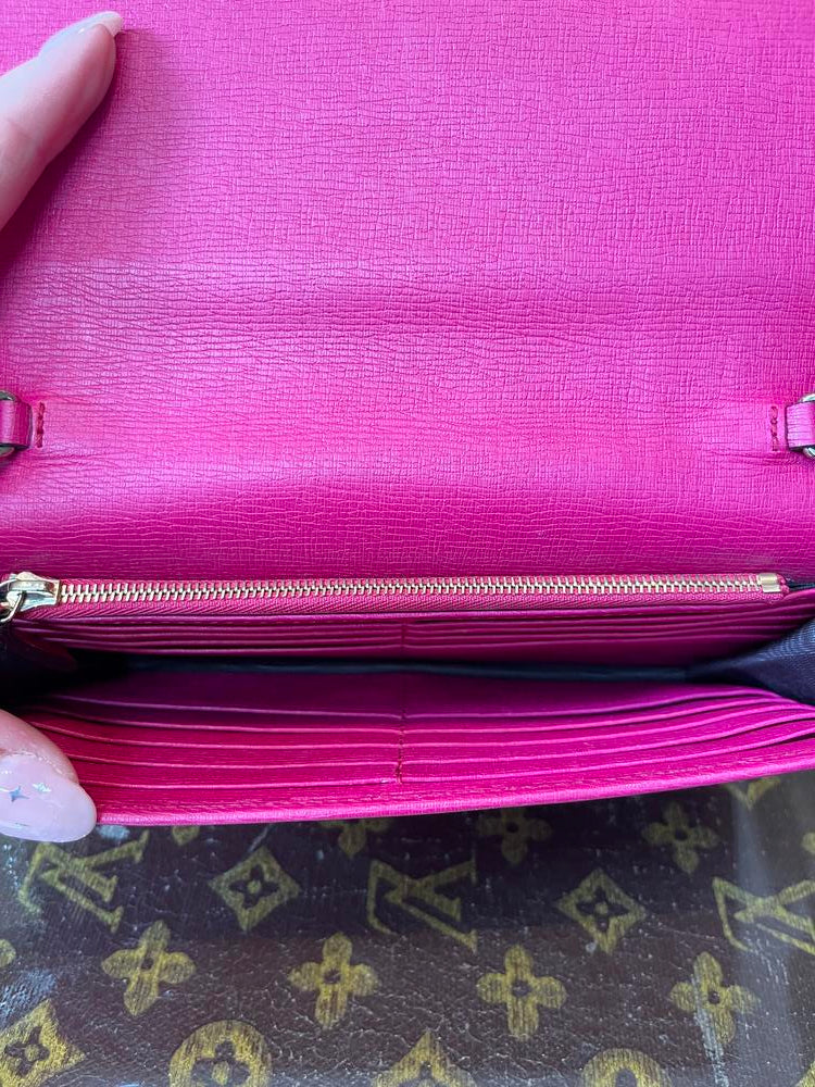 Gucci Pink Leather Wallet on Chain Bag