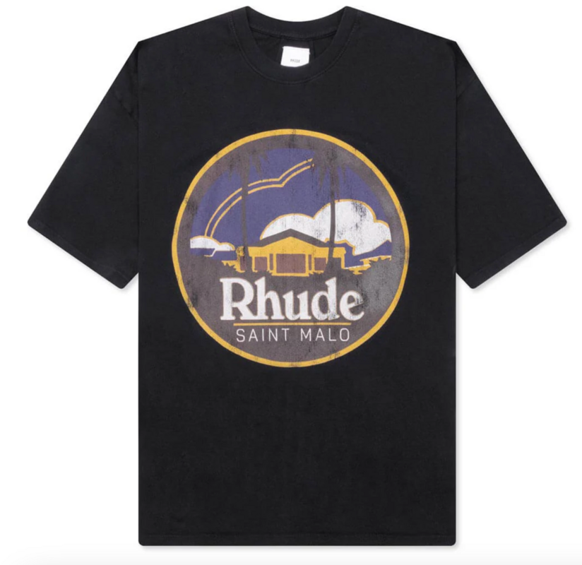 Rhude Saint Malo Tee Vintage Black