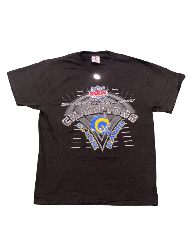 Rams Super Bowl XXXIV Champions Tee Black/Grey