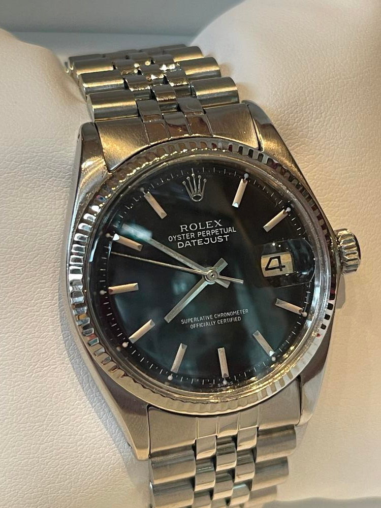 Rolex 36mm Datejust Black Dial Stainless Steel (1969)