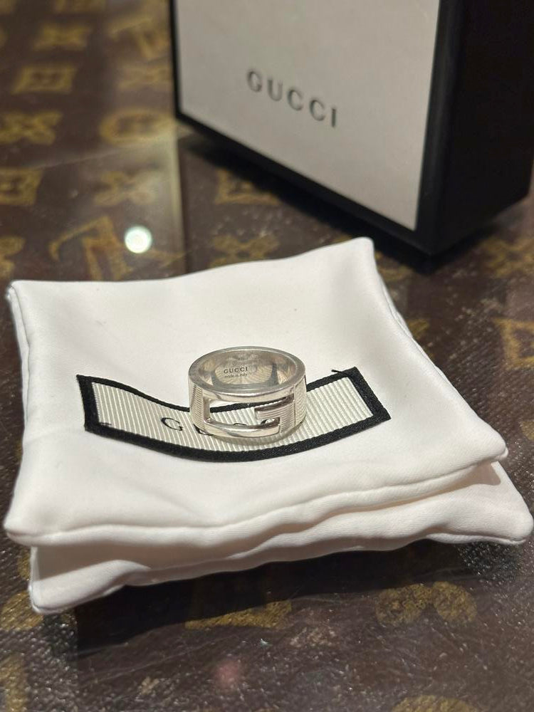 Gucci Sterling Silver G Ring Silver