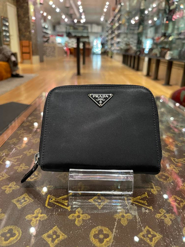 Prada Nylon Zip Wallet Black