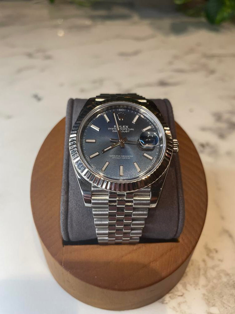 Rolex Datejust 41mm 2020 Blue Dial Fluted Bezel w/Box and Papers #0006