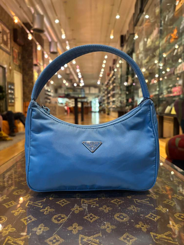 Prada Nylon Pochette Blue